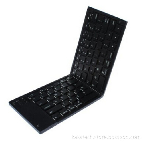 Rechargeable Bluetooth Wireless Folding Compact Pocket Size Keyboard Bluetooth with Mini Travel Stand
